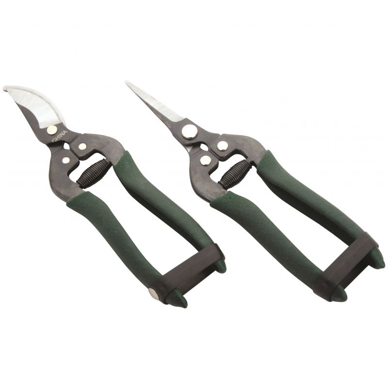 Landscapers Select GP1019+GP1020 Floral and Fruit Shear Set, Steel Blade, Steel Handle, Cushion-Grip Handle 1-1/2 In