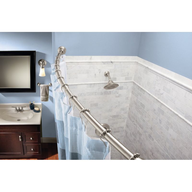 Moen 57 In. To 60 In. Tension Curved Shower Rod