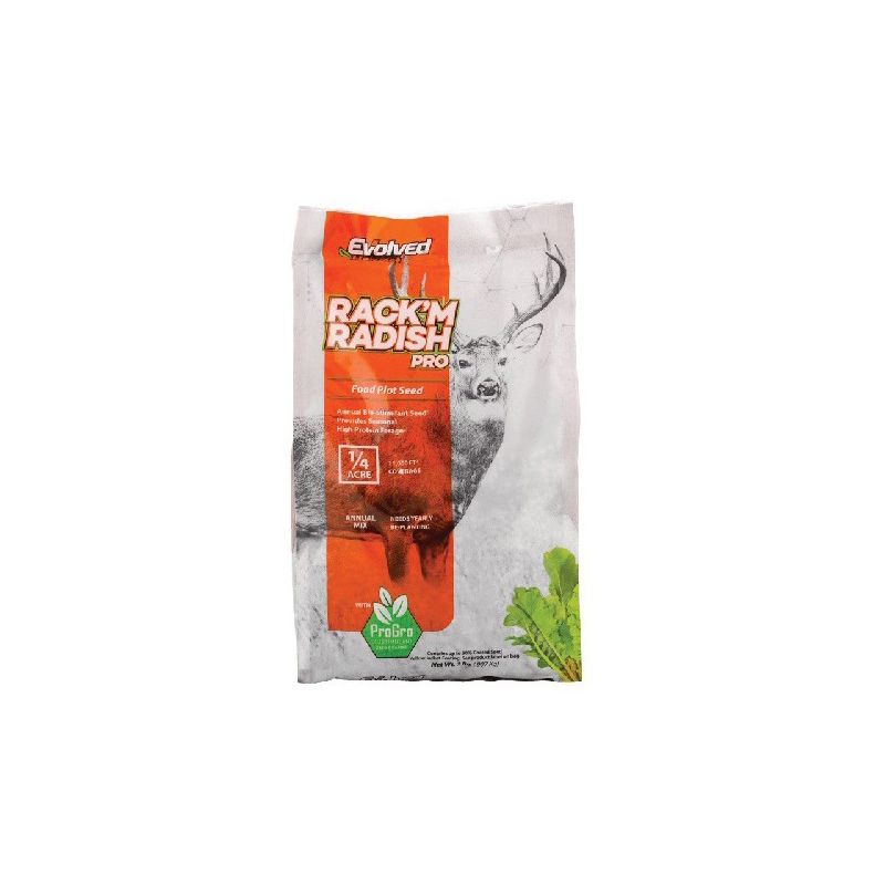 Evolved Rack&#039;M Radish Pro Series EVO81003 Food Plot Seed, Sweet Flavor, 2 lb