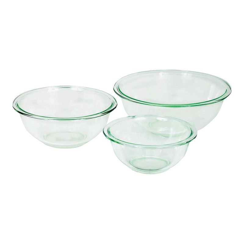 Oneida 81572L11 Mixing Bowl Set, Glass, Clear Clear (Pack of 2)