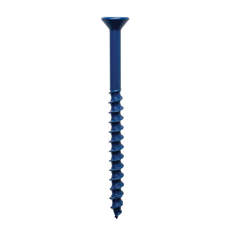 Simpson Strong-Tie Titen Turbo TNT18234TFC25 Screw Anchor, 3/16 in Dia, 2-3/4 in L, Carbon Steel Standard Blue