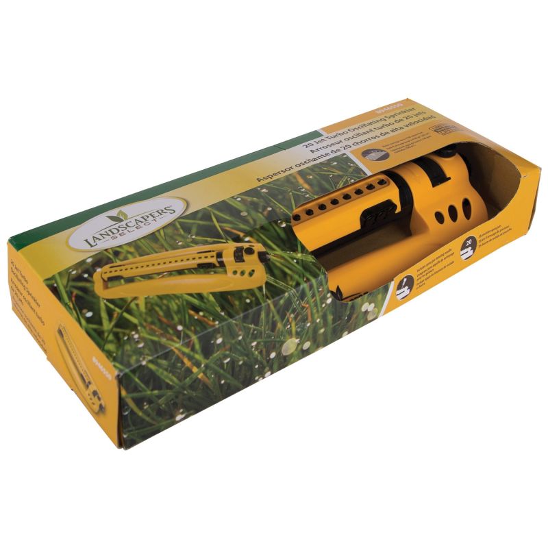 Landscapers Select YM17051 Turbo Sprinkler, Female, Rectangle, Plastic Yellow