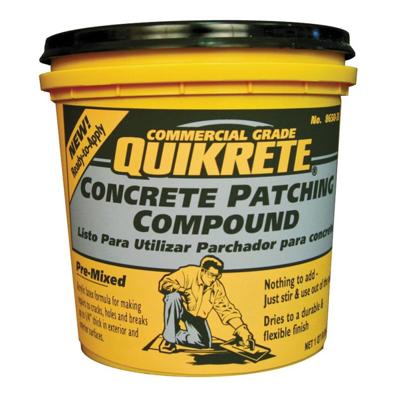 Quikrete 8650-35 Patching Compound, Gray/White, 1 qt Pail Gray/White