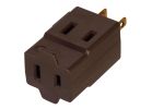 Eaton Wiring Devices 4400B-BOX Outlet Tap, 2 -Pole, 15 A, 125 V, 3 -Outlet, NEMA: NEMA 1-15R, Brown Brown