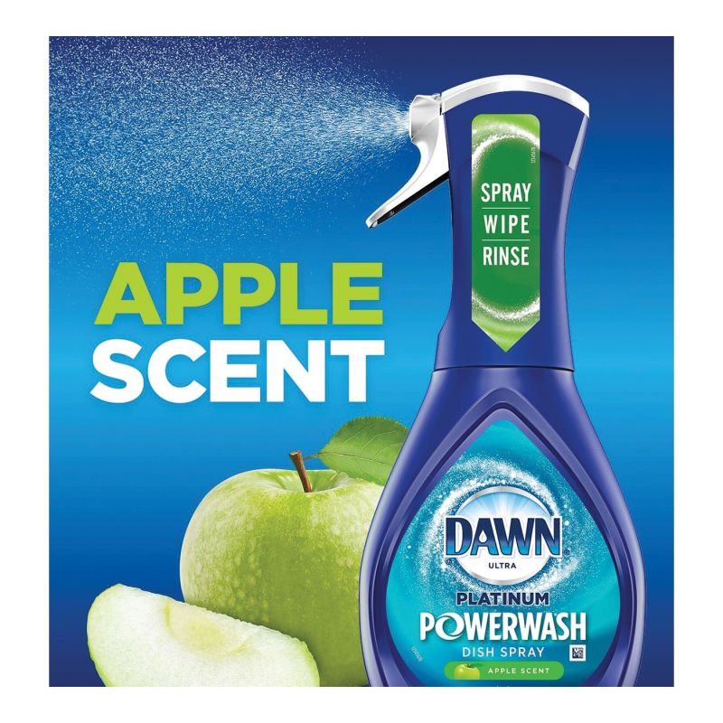 Dawn Platinum 52365 Dish Soap Spray, 16 oz, Liquid, Apple Scent, Colorless Colorless