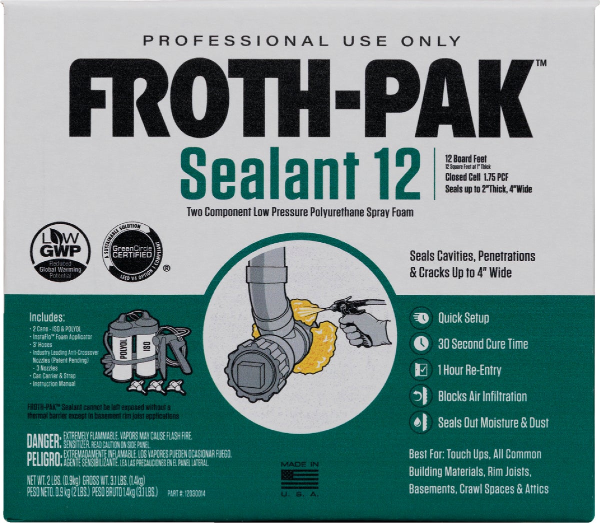 Seal Spray Green Gap and Joint Filler Spray Foam - 18 oz. Cans