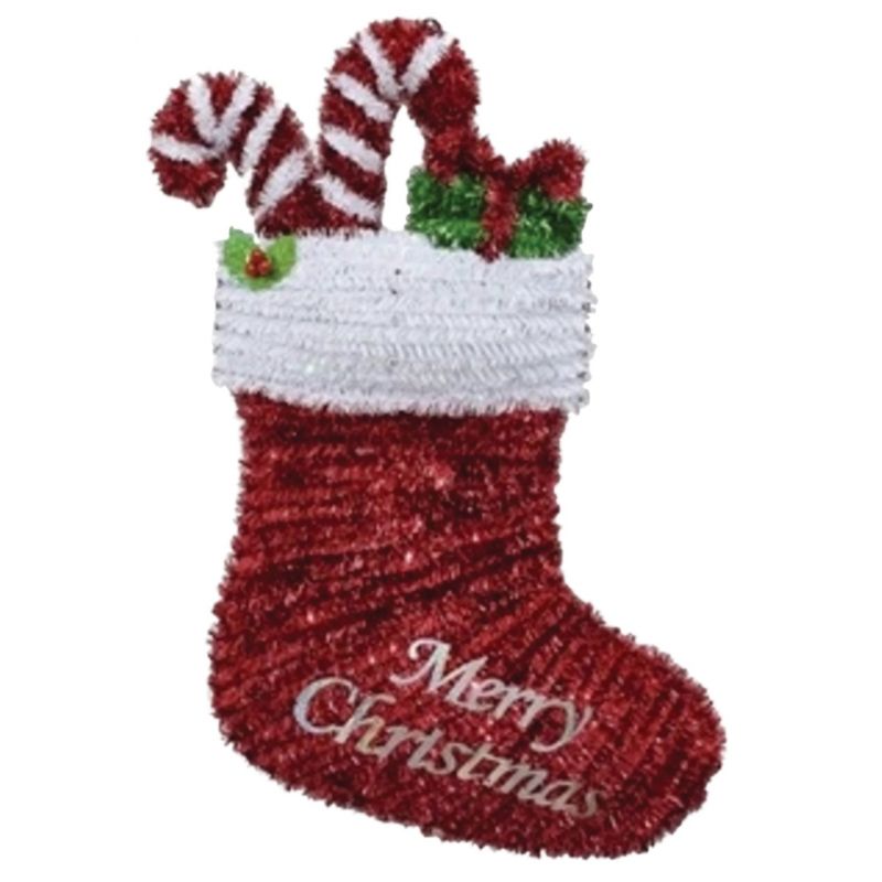Youngcraft 22 In. Tinsel Christmas Stocking Holiday Decoration (Pack of 6)