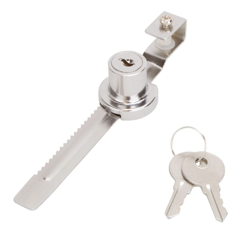 ProSource 6298343-3L Showcase Lock, Keyed Lock, Metal Chrome Plated Finish