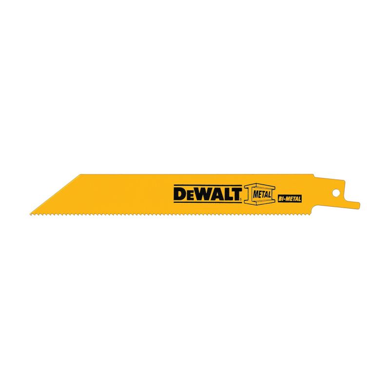 DeWALT DW4808B25 Reciprocating Saw Blade, 3/4 in W, 6 in L, 14 TPI Yellow