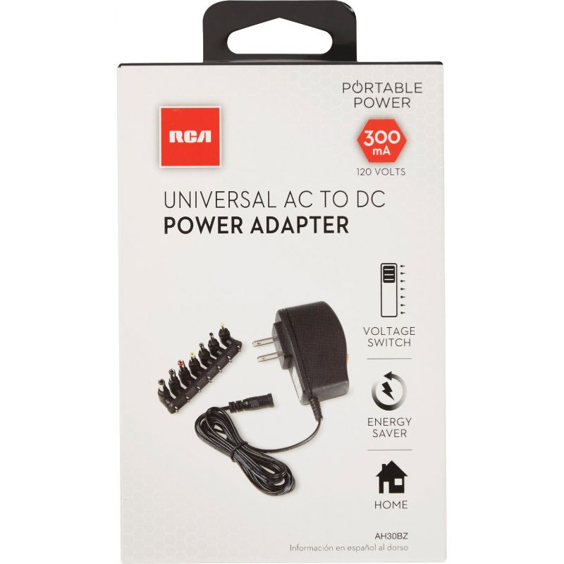 RCA Universal AC Power Adapter Black