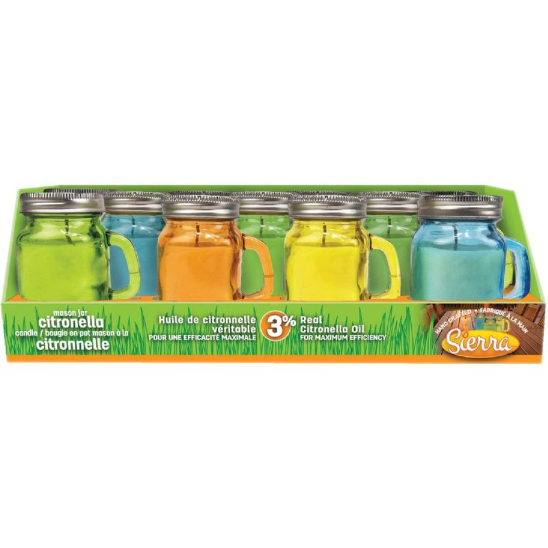 Sierra 2.8 Oz. Citronella Candle Green, Orange, Yellow, Blue, 2.8 Oz