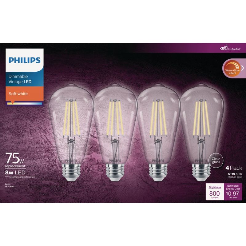 Philips Warm Glow ST19 Medium LED Decorative Light Bulb