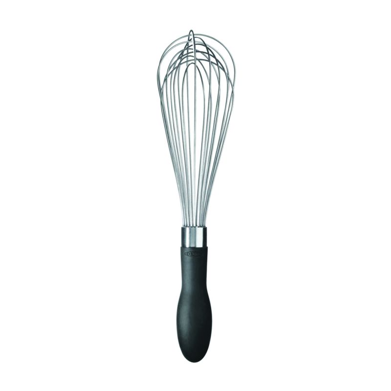 Good Grips 74291 Balloon Whisk, 11 in OAL, Stainless Steel, Black/Silver, Polished Black/Silver