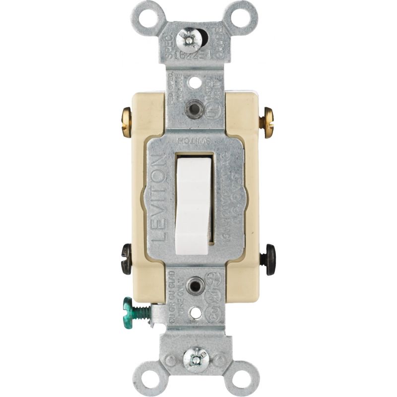 Leviton Grounded Quiet 4-Way Switch White, 15A