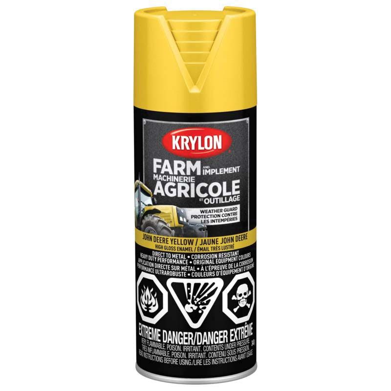 Krylon 41934 Spray Paint, John Deere Yellow, 12 oz John Deere Yellow (Pack of 6)