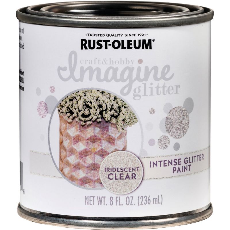Rust-Oleum Imagine Glitter Craft Paint Iridescent, 8 Oz.