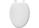 Mayfair Toilet Seat with Easy Clean &amp; Change Hinges White, Elongated