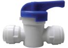 Watts 3/8 In. OD Tubing Size Quick Connect Straight Plastic Push Valve 3/8 In. OD Straight Stop