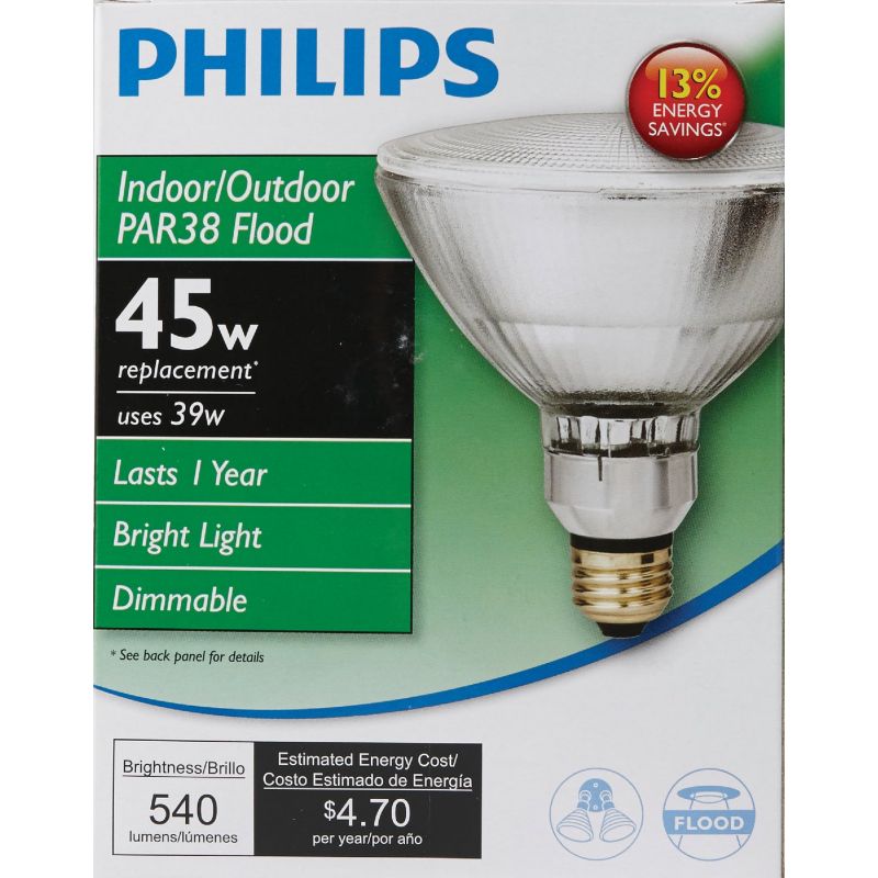 Philips EcoVantage PAR38 Halogen Floodlight Light Bulb