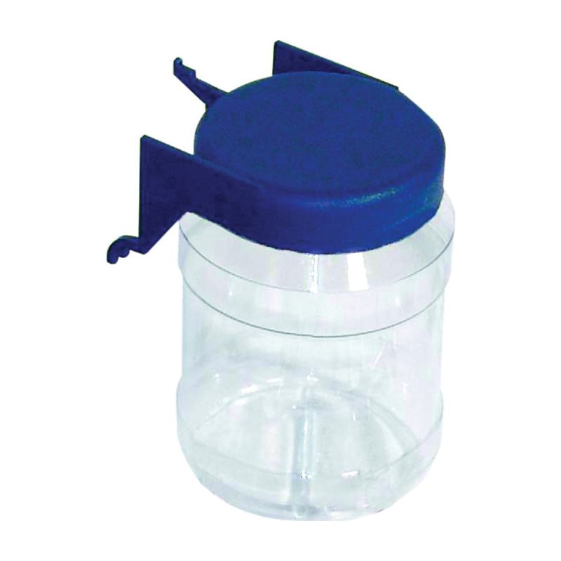 Crawford JC12 Organizer Jar, 3 in L, 2 in W, 3-3/8 in H, Plastic, Clear Clear