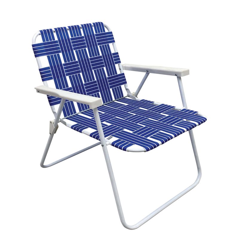 Seasonal Trends AC4007-BLUE Folding Web Chair, 22.83 in W, 23.62 in D, 30.71 in H, 250 lbs Capacity, Steel Frame 250 Lbs (Pack of 6)