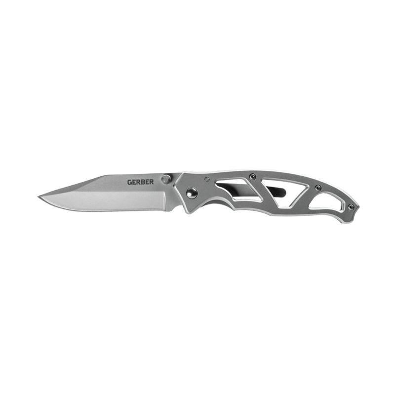 Gerber Paraframe Series 31-003612 Folding Knife, 3 in L Blade, Stainless Steel Blade, Silver Handle 3 In