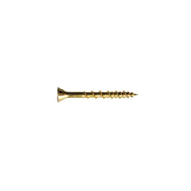 Simpson Strong-Tie Strong-Drive WSV2S Screw, #9 Thread, 2 in L, Rimmed Flat Head, T25 Drive, Zinc Yellow