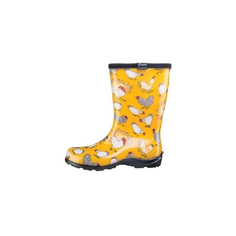 Sloggers 5016CDY-07 Rain and Garden Boots, 7 in, Chicken, Daffodil Yellow 7 In, Daffodil Yellow