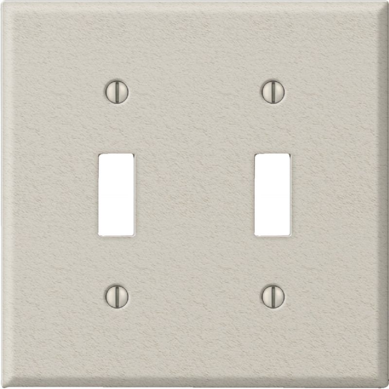 Amerelle PRO Stamped Steel Switch Wall Plate Light Almond Wrinkle