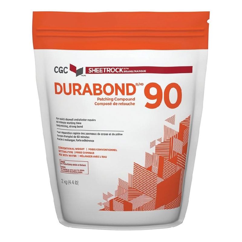 USG Durabond 90 380381 Drywall Compound, Natural, 2 kg Natural