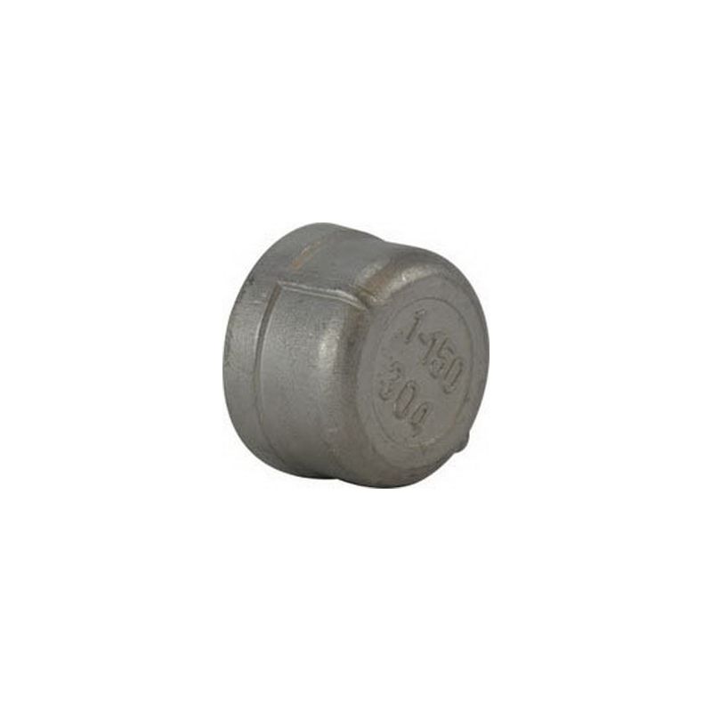Anderson Metals 62473B Pipe Cap, 1/2 in, Threaded, 304 Stainless Steel, 150 psi Pressure (Pack of 5)
