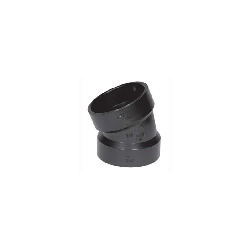 IPEX 027253 Pipe Elbow, 3 in, Hub, 22.5 deg Angle, ABS, SCH 40 Schedule