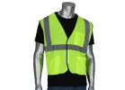 Safety Works CVCL2MLXL Safety Vest, XL, Polyester, Lime Yellow, Hook-and-Loop XL, Lime Yellow