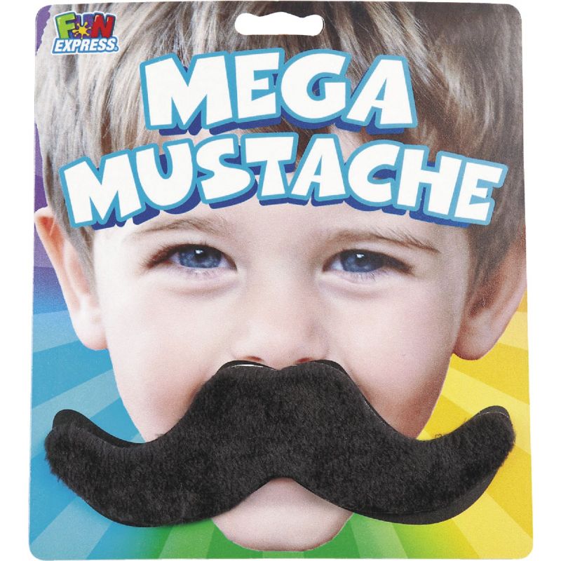 Fun Express Mega Mustache Black (Pack of 6)