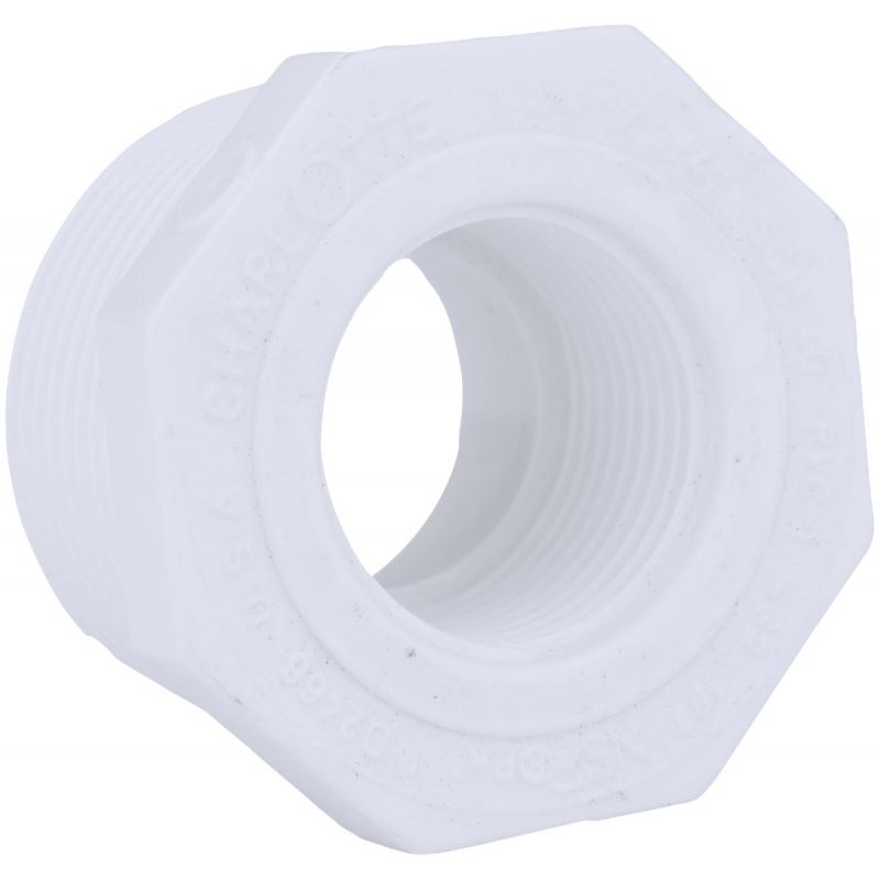 Charlotte Pipe MPTxFPT Sch 40 Reducing PVC Bushing 1-1/4&quot; MPT X 3/4&quot; FPT