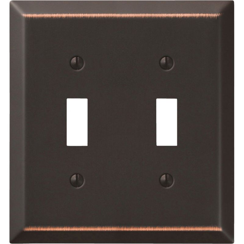 Amerelle Stamped Steel Switch Wall Plate Aged Bronze