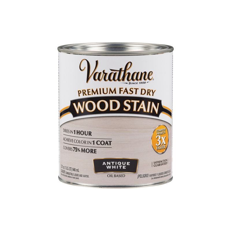 Varathane 297424 Wood Stain, Antique White, Liquid, 1 qt, Can Antique White