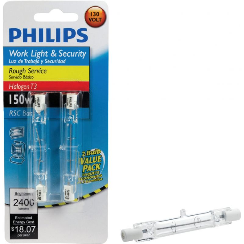 Philips T3 130V Rough Service Halogen Light Bulb