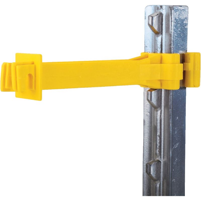 Dare Snug Extended T-Post Electric Fence Insulator Yellow, Snap-On