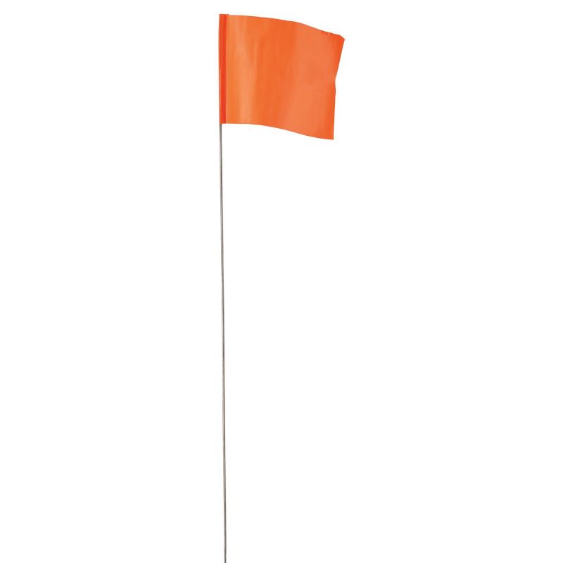 Empire 78002 Stake Flag, Orange, 2-1/2 in W Flag, 3-1/2 in H Flag Orange