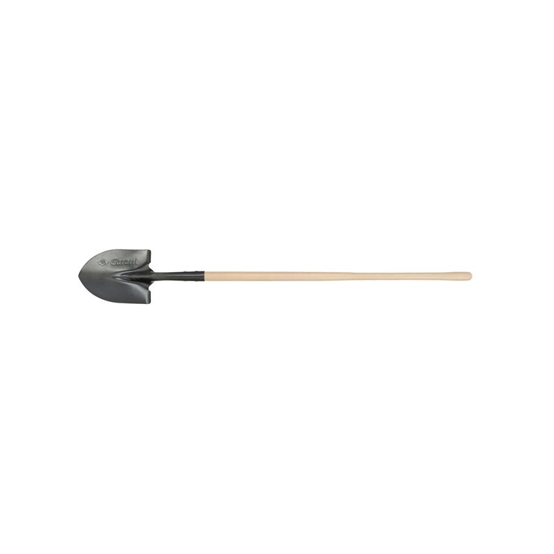 Garant 80377 Shovel, 9 in W Blade, Steel Blade, Wood Handle, Long Handle, 48 in L Handle 11-1/2 In