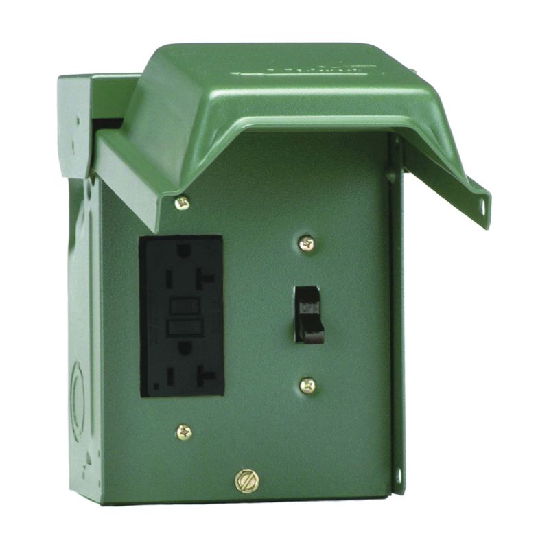 GE U010S010GRP Power Outlet, 20 A, 120 V, Green Green
