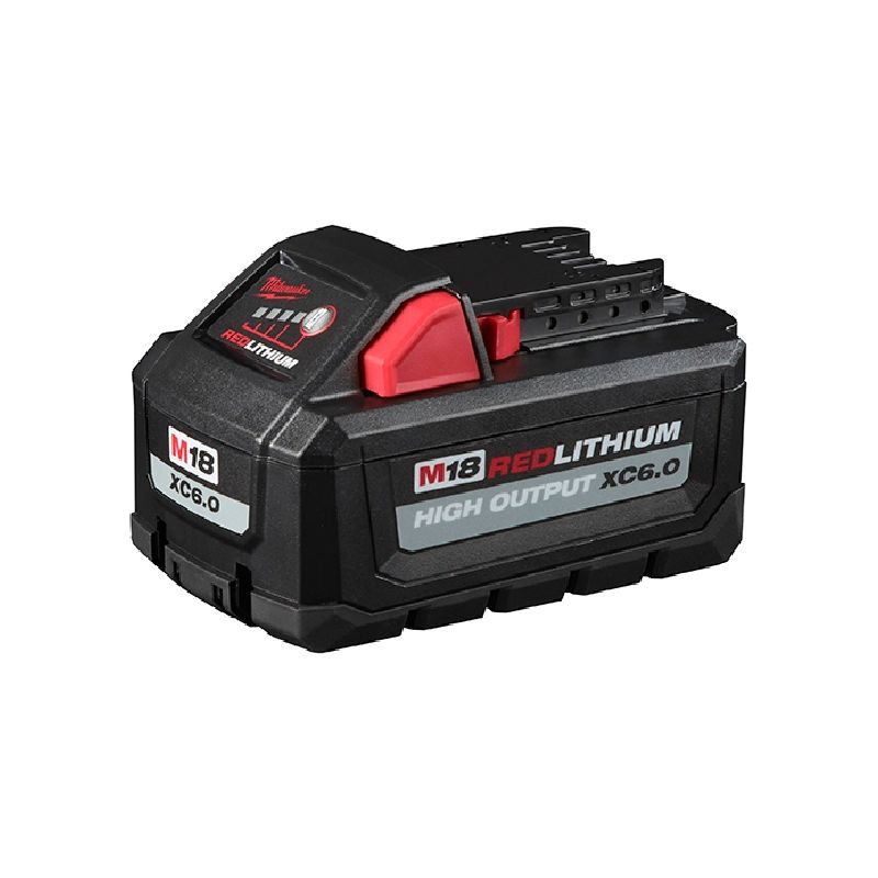 Milwaukee M18 REDLITHIUM 48-11-1865 Rechargeable Battery Pack, 18 V Battery, 6 Ah, 1 hr Charging