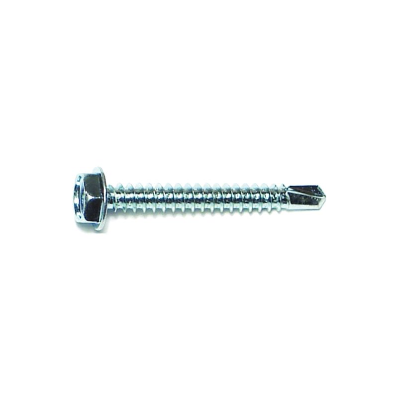 Midwest Fastener 10281 Screw, #10 Thread, 1-1/2 in L, Hex, Socket Drive, Self-Drilling Point, Steel, Zinc