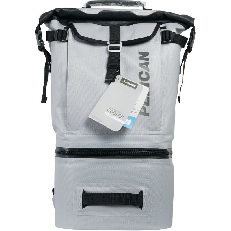 Pelican Dayventure Soft-Side Backpack Cooler 6-Can, Light Gray