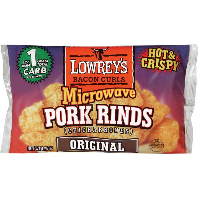 Lowrey&#039;s Bacon Curls Microwave Pork Rinds (Pack of 18)