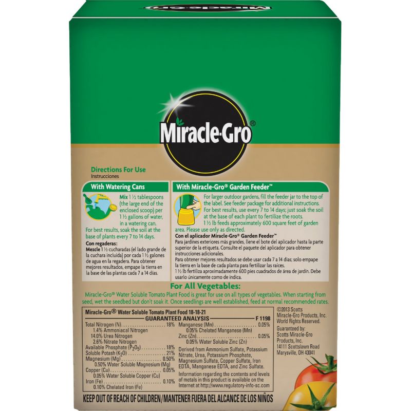 Miracle-Gro Water Soluble Tomato Dry Plant Food 1.5 Lb.
