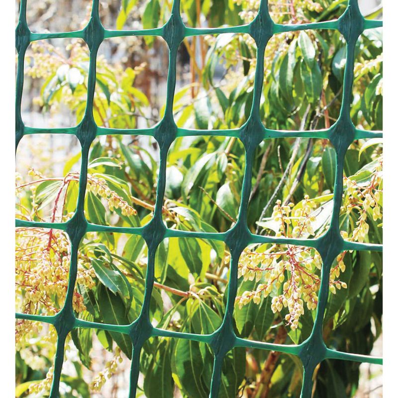 Tenax 2A140091 Garden Fence, 25 ft L, 3 ft H, 2 x 2 in Mesh, Polypropylene, Green Green