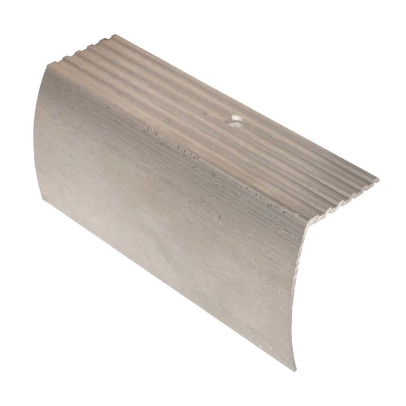 Shur-Trim FA2190BCL12 Stair Nose Moulding, 12 ft L, 1-1/8 in W, Aluminum, Bright Clear