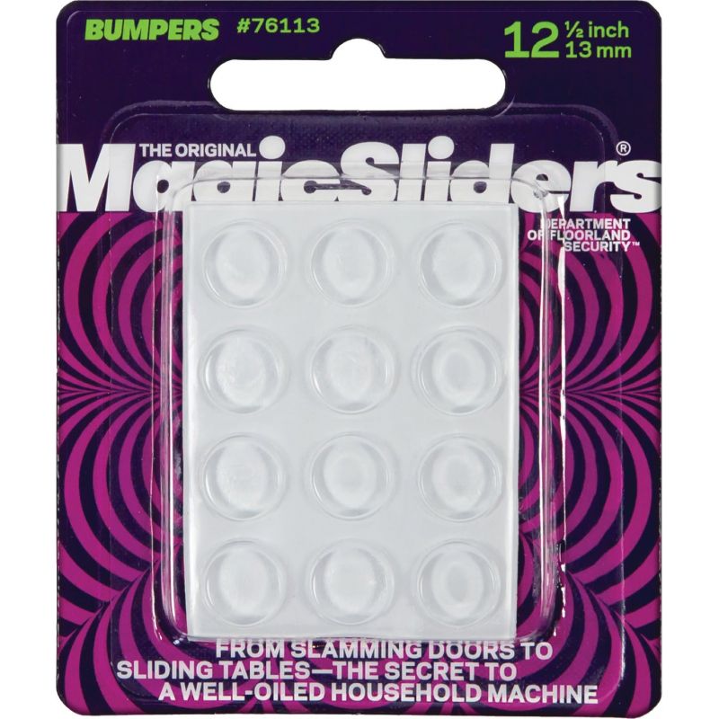 Magic Sliders Self-Stick Bumpers 1/2 In., Clear